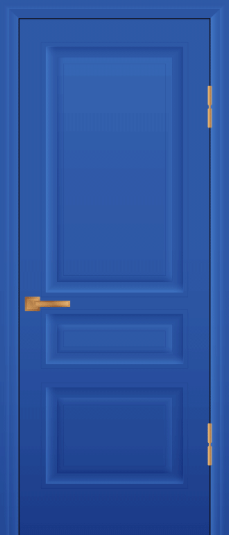 Porta azul fechada